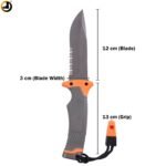 Premium Survival Fixed Blade Knife with Fire Starter & Emergency Whistle - Image 10