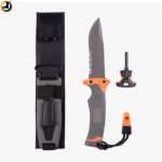 Premium Survival Fixed Blade Knife with Fire Starter & Emergency Whistle - Image 2