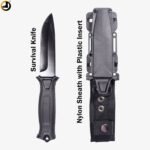 Black Full-Tang Camping & Survival Knife (Fixed Blade) - Image 3