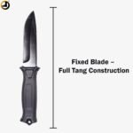 Black Full-Tang Camping & Survival Knife (Fixed Blade) - Image 9