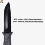Black Full-Tang Camping & Survival Knife (Fixed Blade) - Image 6