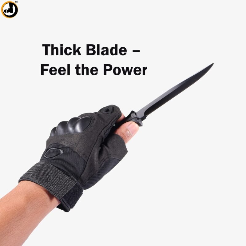 Black Full-Tang Camping & Survival Knife (Fixed Blade) - Image 8