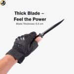 Black Full-Tang Camping & Survival Knife (Fixed Blade) - Image 8