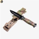 Camo Full-Tang Camping & Survival Knife (Fixed Blade)