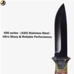 Camo Full-Tang Camping & Survival Knife (Fixed Blade) - Image 6