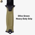 Olive Green Full-Tang Camping & Survival Knife (Fixed Blade) - Image 8