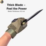 Olive Green Full-Tang Camping & Survival Knife (Fixed Blade) - Image 6