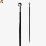 Ceremonial Cane – Parade & NCC Drill Cane with Metal Top (Black)