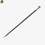 Ceremonial Cane – Parade & NCC Drill Cane with Metal Top (Black) - Image 2