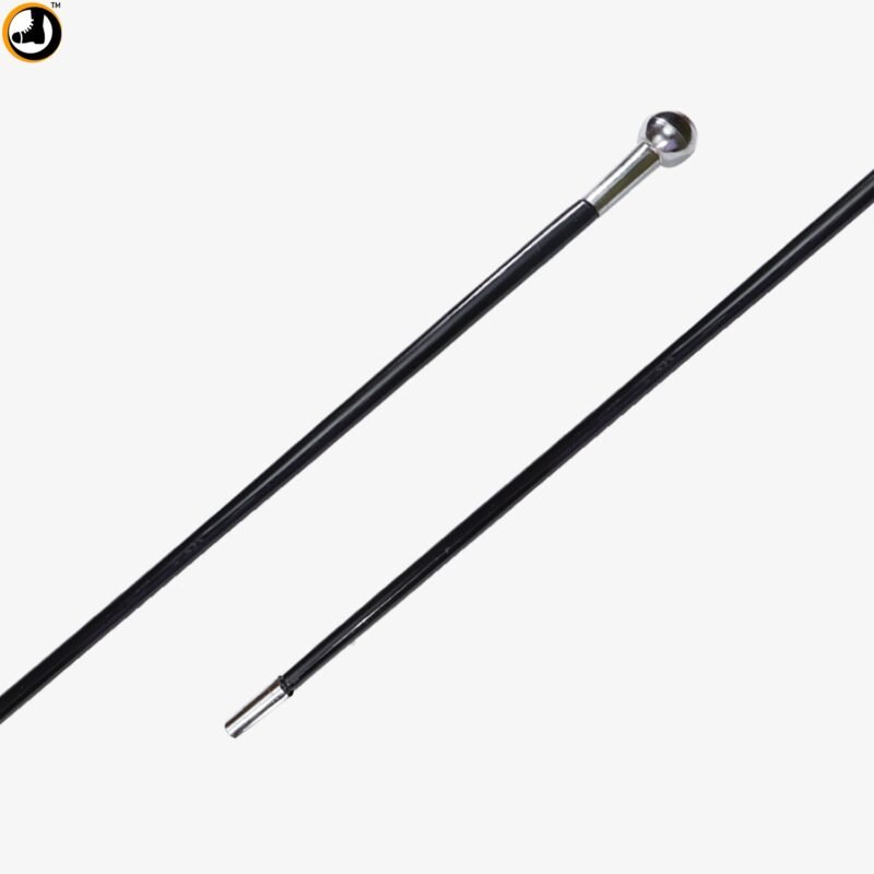 Ceremonial Cane – Parade & NCC Drill Cane with Metal Top (Black) - Image 3