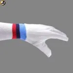 NCC Parade Gloves – White Cotton Gloves with Tricolour Cuff - Image 3