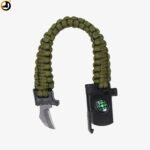 Survival Paracord Bracelet with Compass, Whistle & Emergency Cutter – Outdoor Camping Gear
