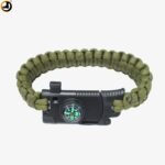 Survival Paracord Bracelet with Compass, Whistle & Emergency Cutter – Outdoor Camping Gear - Image 2