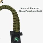 Survival Paracord Bracelet with Compass, Whistle & Emergency Cutter – Outdoor Camping Gear - Image 5