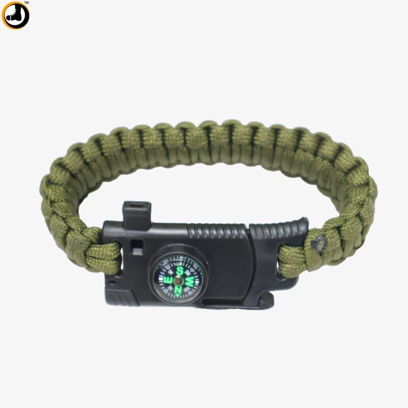 Survival Paracord Bracelet with Compass, Whistle & Emergency Cutter – Outdoor Camping Gear - Image 2