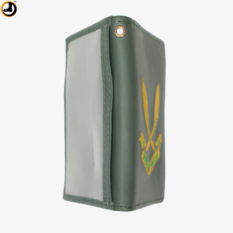 Gorkha Rifles Card Holder - Genuine Leather with Embroidered Logo - Image 2