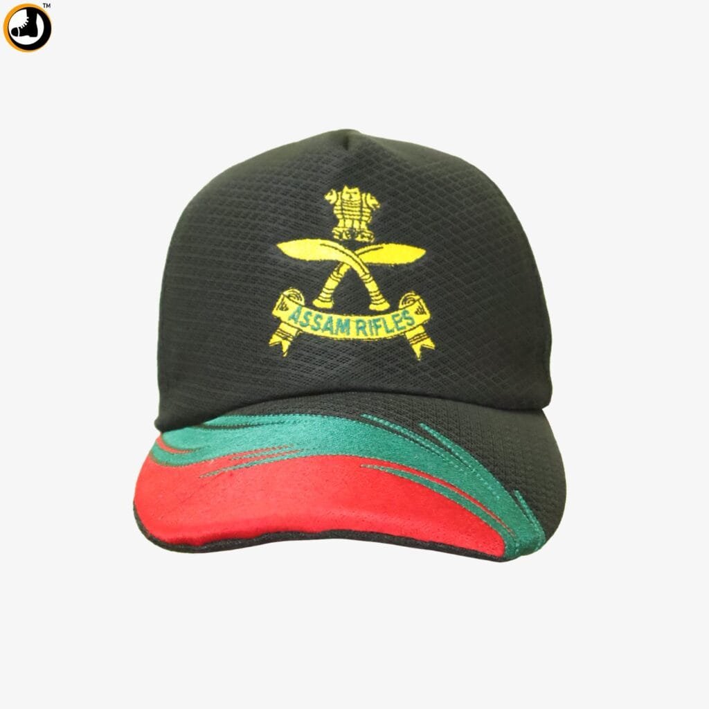 Assam Rifles Cap | Embroidered Black P-Cap