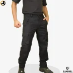 CAMO HILL Black Tactical Pant with Tactical Belt
