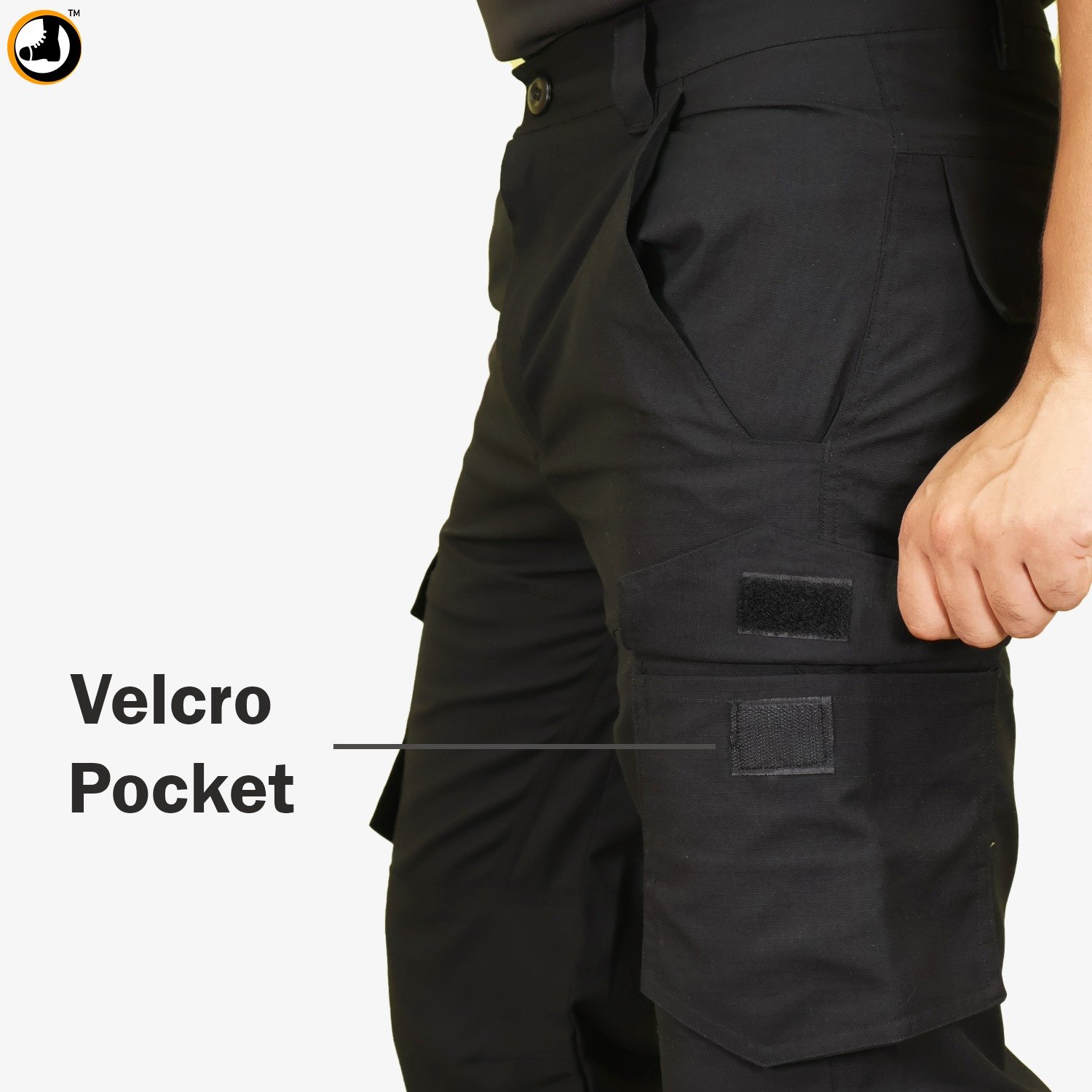 Army tactical pant black camohill online army store CAMO HILL Black Tactical Pant with Tactical Belt - Image 3