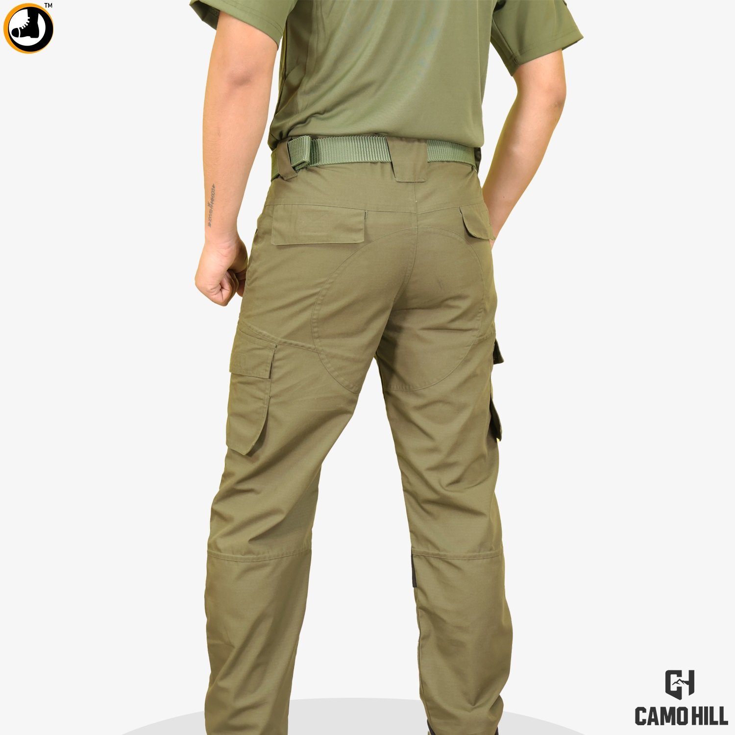 Army tactical pant olive green camohill online army store 1 CAMO HILL OG Tactical Pant with Tactical Belt – Olive Green & Black - Image 4