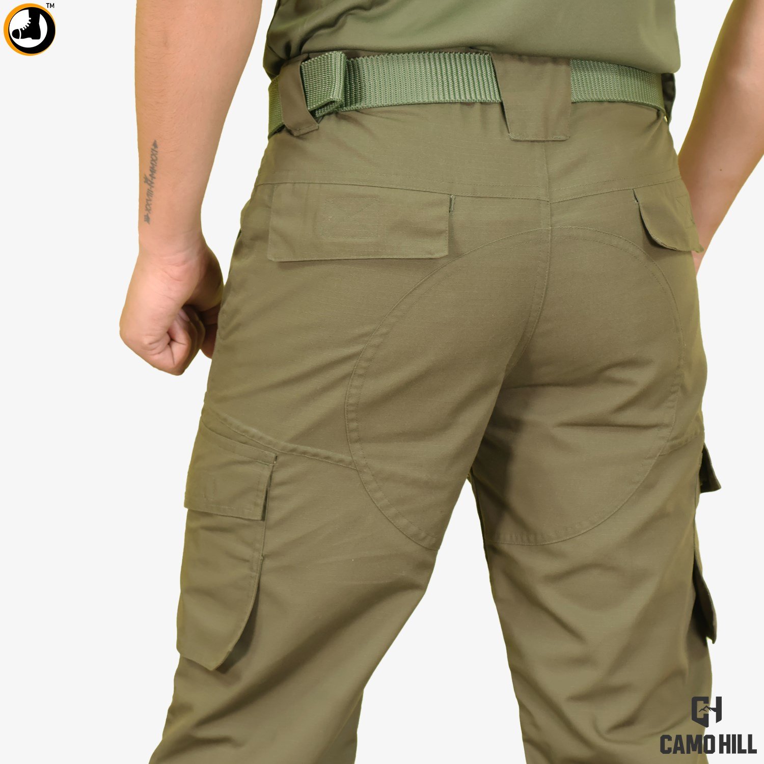 Army tactical pant olive green camohill online army store 2 CAMO HILL OG Tactical Pant with Tactical Belt – Olive Green & Black - Image 5