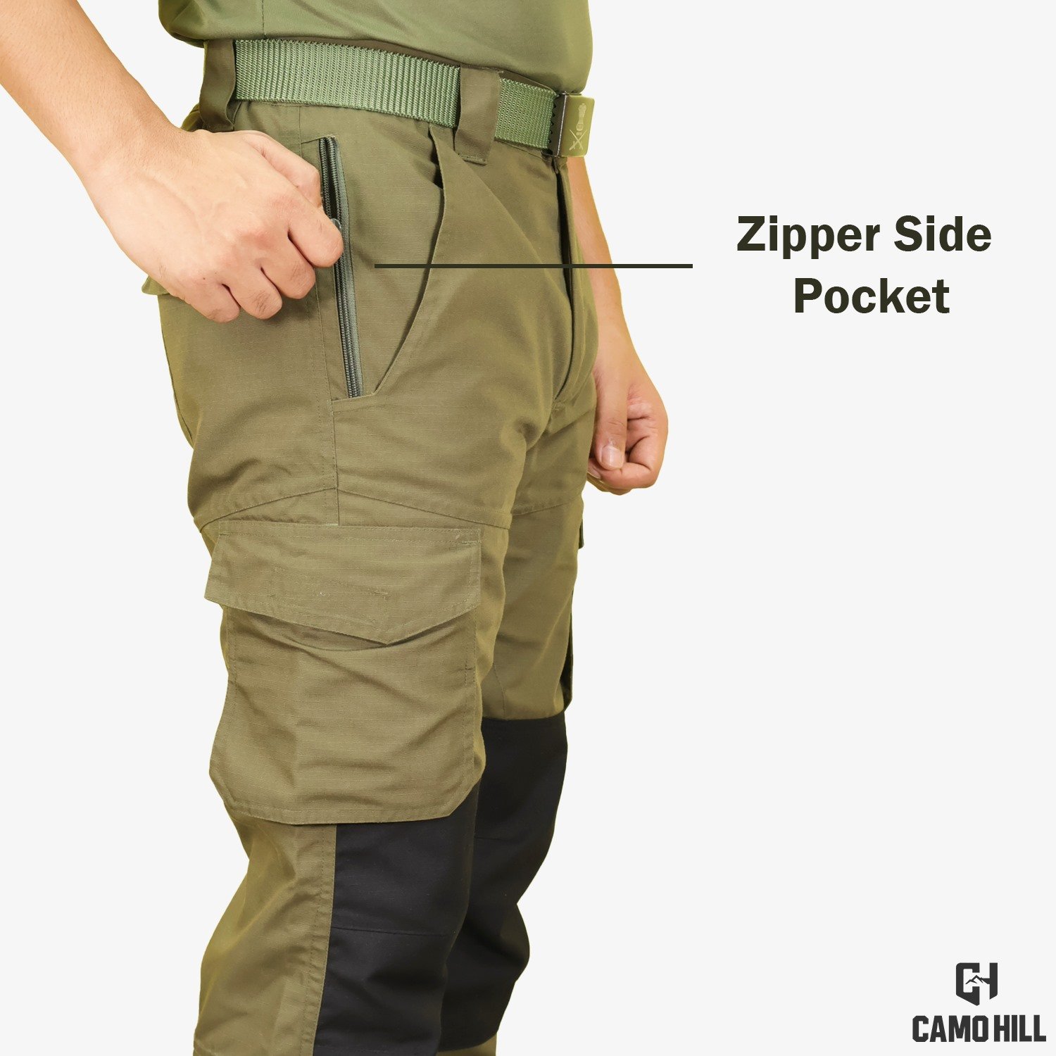 Army tactical pant olive green camohill online army store 4 CAMO HILL OG Tactical Pant with Tactical Belt – Olive Green & Black - Image 7