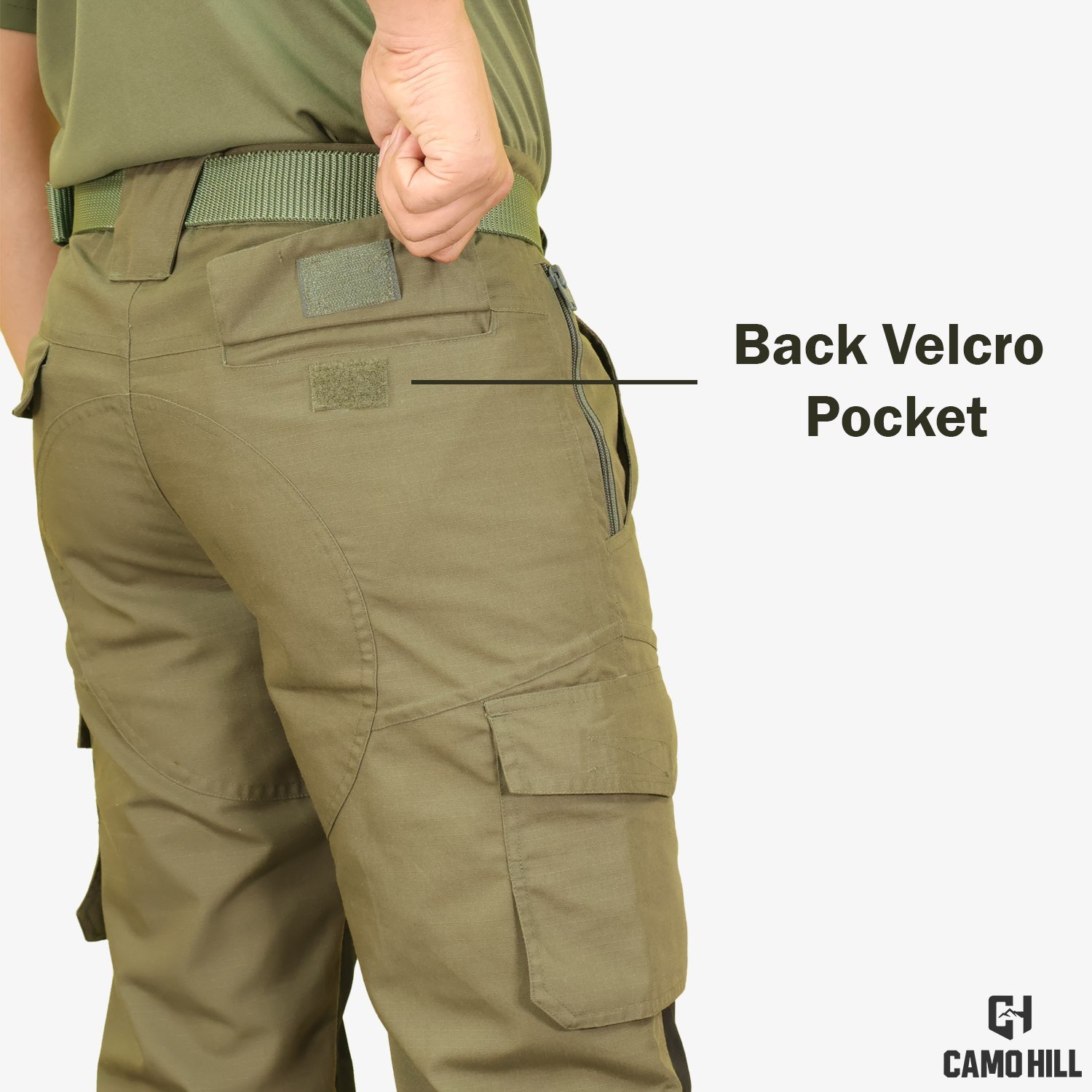 Army tactical pant olive green camohill online army store 7 CAMO HILL OG Tactical Pant with Tactical Belt – Olive Green & Black - Image 9