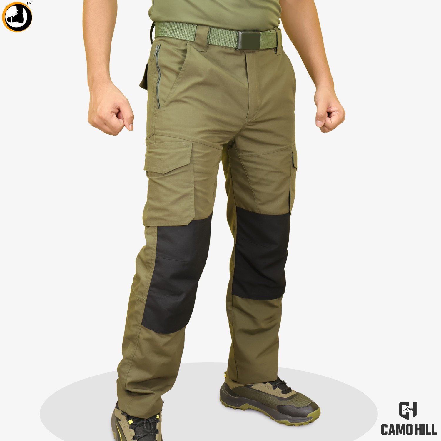 Army tactical pant olive green camohill online army store 9 CAMO HILL OG Tactical Pant with Tactical Belt – Olive Green & Black - Image 1