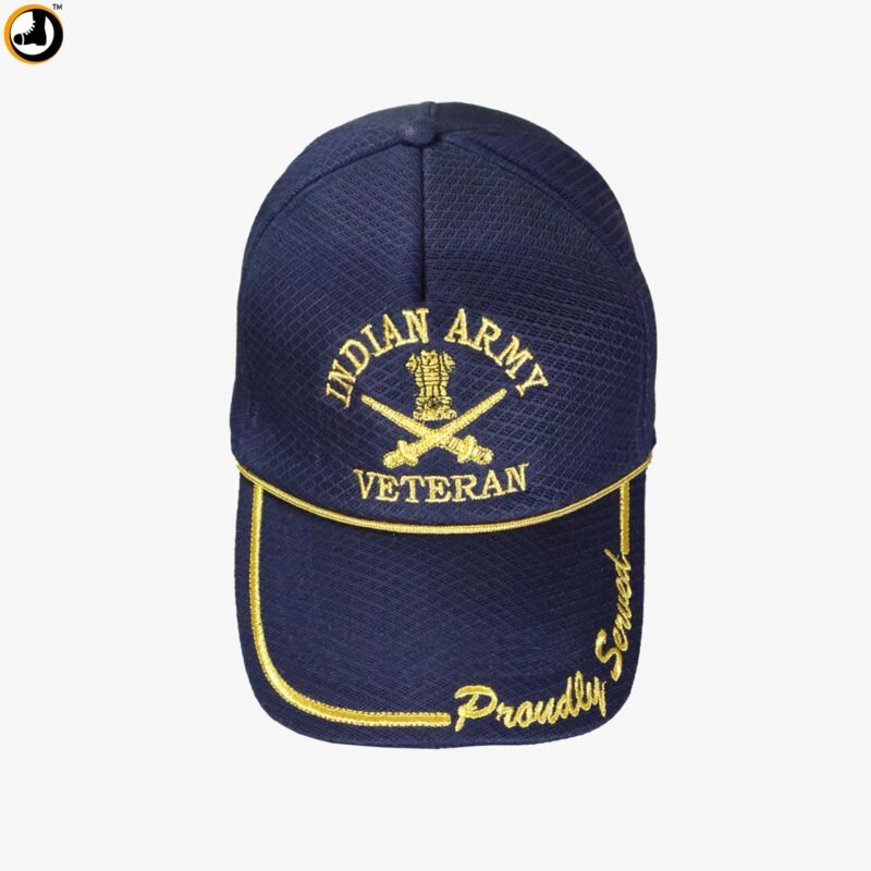 Indian Army Veteran Cap – Embroidered P-Cap (Proudly Served) - Image 4