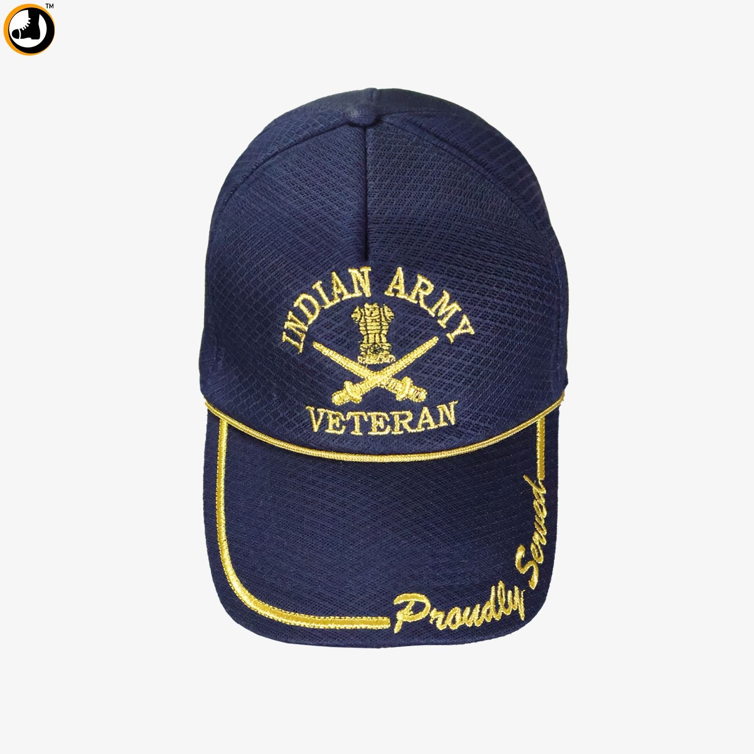 INDIAN ARMY VETERAN P CAP ONLINE ARMY STORE Indian Army Veteran Cap – Embroidered P-Cap (Proudly Served) - Image 4