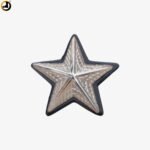Police Shoulder Stars with Black Metal Back - Image 2