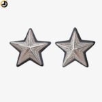 Police Shoulder Stars with Black Metal Back