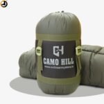 Camo Hill Olive Green Sleeping Bag with Fur Lining, Dual Zippers & Utility Pocket - Image 9