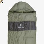Camo Hill Olive Green Sleeping Bag with Fur Lining, Dual Zippers & Utility Pocket - Image 2