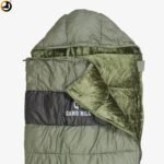 Camo Hill Olive Green Sleeping Bag with Fur Lining, Dual Zippers & Utility Pocket - Image 11