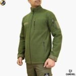 Camo Hill Olive Green Tactical Fleece 5 Zippers Jacket - Image 15