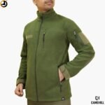 Camo Hill Olive Green Tactical Fleece 5 Zippers Jacket - Image 5