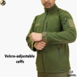 Camo Hill Olive Green Tactical Fleece 5 Zippers Jacket - Image 8