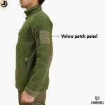 Camo Hill Olive Green Tactical Fleece 5 Zippers Jacket - Image 11