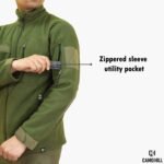 Camo Hill Olive Green Tactical Fleece 5 Zippers Jacket - Image 10