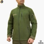 Camo Hill Olive Green Tactical Fleece 5 Zippers Jacket - Image 7