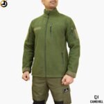 Camo Hill Olive Green Tactical Fleece 5 Zippers Jacket