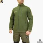 Camo Hill Olive Green Tactical Fleece 5 Zippers Jacket