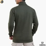 Indian Army Olive Green Sweatshirt – Cotton Blend Brushed Fleece - Image 4