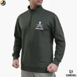 Indian Army Olive Green Sweatshirt – Cotton Blend Brushed Fleece