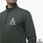 Indian Army Olive Green Sweatshirt – Cotton Blend Brushed Fleece - Image 2