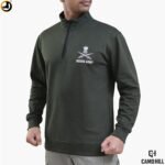 Indian Army Olive Green Sweatshirt – Cotton Blend Brushed Fleece - Image 4