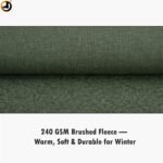 Indian Army Olive Green Sweatshirt – Cotton Blend Brushed Fleece - Image 7