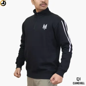 Special Forces Balidan Sweatshirt (Black) – Cotton Blend Winter Brushed Fleece