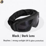 Tactical Military Goggles With 3 Interchangeable Lenses – Black - Image 12